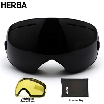 Noi HERBA brand de ochelari de schi dublu UV400 anti-ceață mare mască de schi, ochelari schi bărbați femei zăpadă, snowboard, ochelari HB3-2