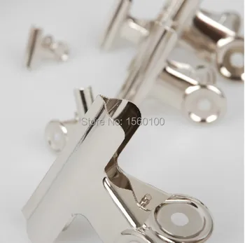 Transport gratuit(30buc/lot) 30mm metal rotund Grip Clips argint Bulldog clip din otel Inoxidabil bilet clip de papetărie