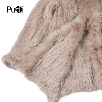 CT7014 tricot tricot Real silver fox & haină de blană de iepure jacheta palton rus de iarna pentru femei haină de blană cald ourwear