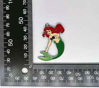 De Vânzare la cald 10 buc Desene animate printesa Sirena Farmecele Metalice DIY Bijuterii Pandantive Cadouri H-5