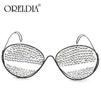 Supradimensionat Stras ochelari de Soare Femei Rotund Sexy de Lux ochelari de Soare pentru Femei Brand Designer de Epocă Ochelari de vedere oculos de sol