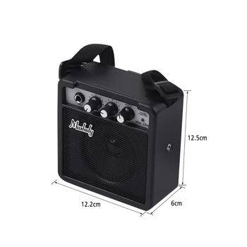 5W Mini Chitara Amplificator Amp Difuzor cu 3.5 mm & 6,35 mm Intrari 1/4 Inch de Ieșire Acceptă Volum Reglare Ton Overdrive