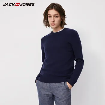 JackJones Bărbați Pure Color Multi-colorate de Lână Pulover cu Decolteu Rotund Pulover Tricot| 219424506