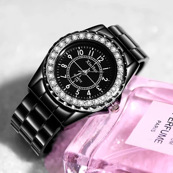 Moda Brățară Ceasuri Femei de Cristal Doamnelor Ceasuri Albe Ceasuri pentru Femei de Brand de Lux XINHUA Ceasuri Cuarț brățară montre femme