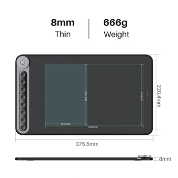 HUION Q620M Tableta Grafica Wireless 8192 Niveluri de Presiune Desen Creion digital Comprimat cu Cadran 8 Apăsați Tastele de Sprijin Android