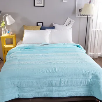 Gri Roz Albastru Plapuma de Vară Carouri Spălat Tesatura de bumbac Arunca Pătură Moale Cuvertură de Pat Acoperi Cuvertură de pat Textile de Casa