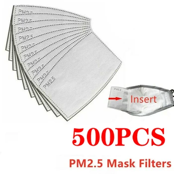 500pcs 1000pcs pm25 filtre 5layer filtre pentru măști anti-praf, filtru masca pm25 adult tesatura măști cu filtru