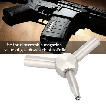 Magorui Airsoft din Oțel Inoxidabil Supapă de Cheie Instrument de Ștergere pentru KSC WA Revista de Încărcare de Gaz Pistol Pușcă Argintiu/Negru