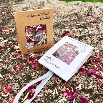 10BUC naturale de nunta confetti FEESTIGO petale de flori uscate pop nunta și partidul decor biodegradabile confetti petale de trandafir