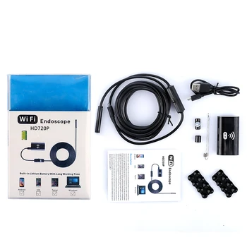 Wsdcam Endoscop WIFI Camera Mini rezistent la apa Moale Cablu Cameră de Inspecție 8mm 1M USB Endoscop Bronhoscop, Endoscop Pentru iphone