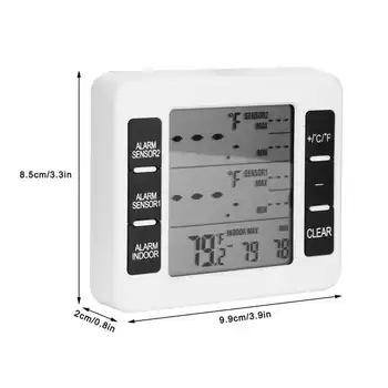 Termometru frigider Wireless de Interior Digital LCD Congelator Alarma Termometru Digital cu Alarma Termometru