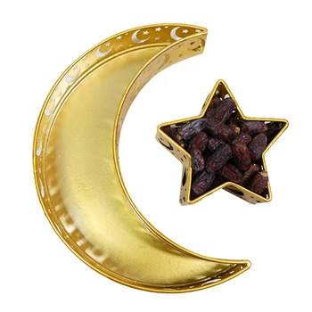 Eid Mubarak Luna Steaua Tava Tacamuri De Desert Alimente Container De Depozitare Musulman Ramadan Islamic Petrecere