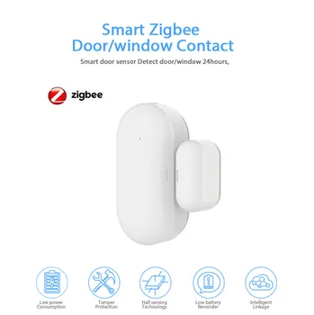 Zigbee Senzor de Usa/fereastra Usa Senzor de Contact Smart Home Senzori de Alarmă Putere de Tuya.