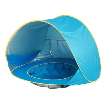 Copil Plaja Cort UV-protejarea Sunshelter cu Piscină pentru Copii Mic Casa Impermeabil Pop-Up Tent Cort Portabil Copii Cort de Camping