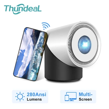 ThundeaL Mini Proiector DLP 280Ansi Portabil HD Projetor IOS Android Telefon Inteligent WiFi Multiscreen Active Shutter 3D Proyector