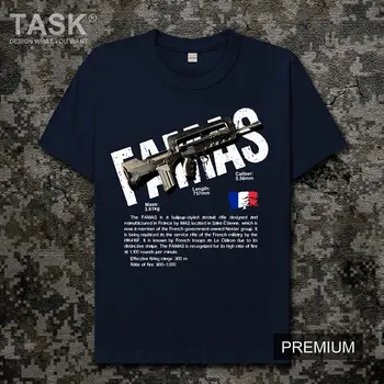 Pușcă Serie FAMAS Franța Armata armă Militară fan jedi joc de imprimare cu maneci Scurte t-shirt barbati casual moda streetwear tricou