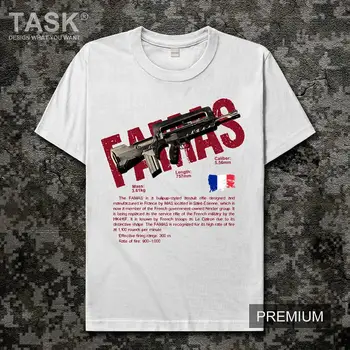 Pușcă Serie FAMAS Franța Armata armă Militară fan jedi joc de imprimare cu maneci Scurte t-shirt barbati casual moda streetwear tricou