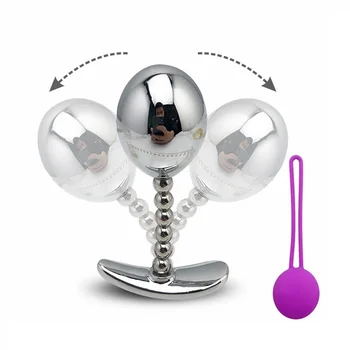 De dimensiuni mici de Metal Anal, dop de fund bijuterii margele de cristal kegel minge de silicon ouă SM introduce penis artificial vibratoare jucarii Sexuale pentru barbati femei