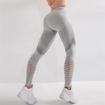 Talie mare fără sudură jambiere pentru femei gol afară de sport legging super elastic pantaloni de yoga de fitness sport colanti jogging pantaloni
