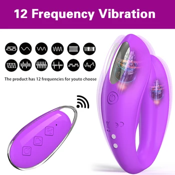 Liniște Dual Motor forma de U, Forma G Spot Vibrator Wireless de Control de la Distanță Clitoris Vibratoare Stimularea Jucărie Sexuală pentru Femei Cuplu Joc