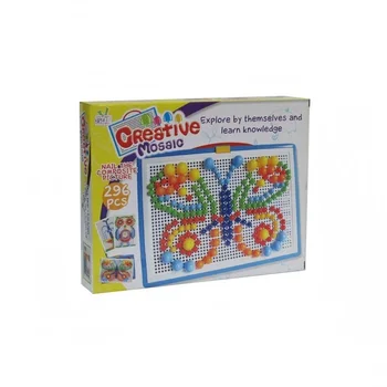 Cutie plină de 296 de Cereale din Plastic Ciuperci de Unghii Puzzle Articulat Bord Jucarii Copii preșcolari Mână de Învățământ de Ilustrare juguetes