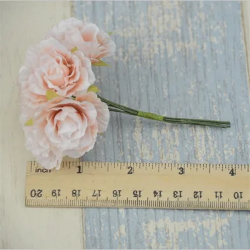 300pcs Mini Retro Europene de Mătase Artificială a Crescut Buchet de Flori Pentru Decor Nunta Scrapbooking Gifr Cutie Ambarcațiuni de Flori False