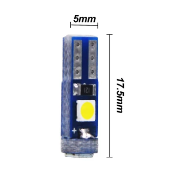 1000Pcs T5 3030 SMD W1.2W 73 74 3 Led-uri Auto Pană Tabloului de bord Vitezometru Vitezometru Indicator de Bord Lampa de de Bord Becuri cu LED-uri