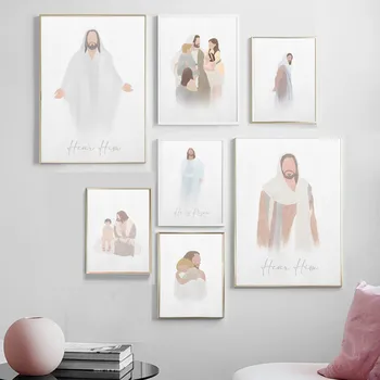 Arta De Perete Panza Pictura Sfânt Isus Povestile Biblice Nordic Postere Si Printuri Poze De Perete Pentru Camera De Zi Decor De Perete