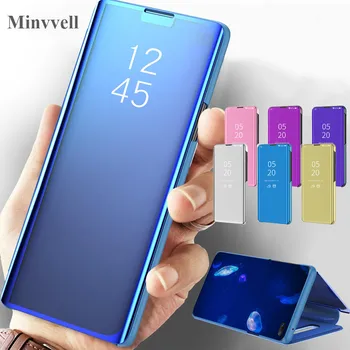 Caz Pentru Samsung Galaxy S10 5G S10 Plus S10e A30 A50 A70 Smart Mirror Clear View Cover S10 5g M20 M30 A7 A8 A9 2018 Stand Caz