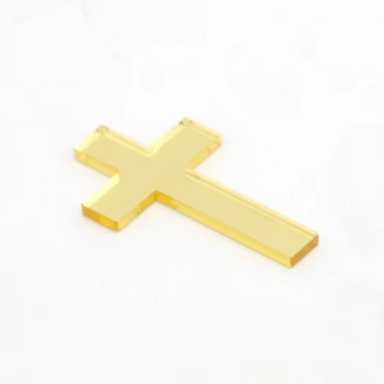 12 Pc-Uri Personalizate Superba Acrilice Cruce De Aur Ciocolata Plăci De Botez, Baby Shower Ciocolata Favoruri Cutie Banner