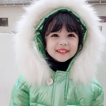 2019 jacheta de Iarna pentru Copii Fete Haine Cald, Haine de Blana Guler cu Gluga bumbac Gros Haine Pentru Copii Îmbrăcăminte exterioară hanorace, îmbrăcăminte