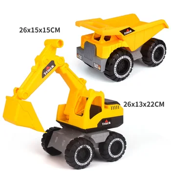 1 Set Jucarii Educative Baieti Masini pentru Copii Excavator Jucării Toamna-rezistent Inginerie Vehicule Alunecare Masini Copii Cadouri de Craciun