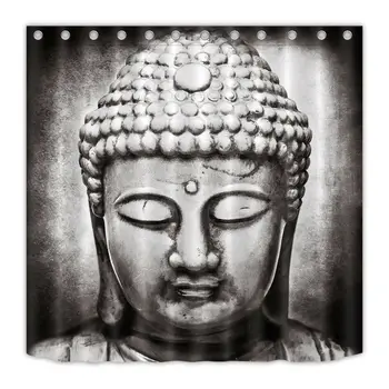 Personalizat Piatra Buddha Cap Perdea De Duș Liner Impermeabil Tesatura Baie Cârlige