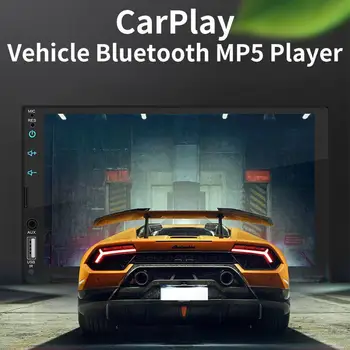 7inch 2 DIN Apple Carplay Auto Radio Auto Bluetooth MP5 Ecran Tactil Player FM Stereo AUX RCA Audio Suporta Android / IOS