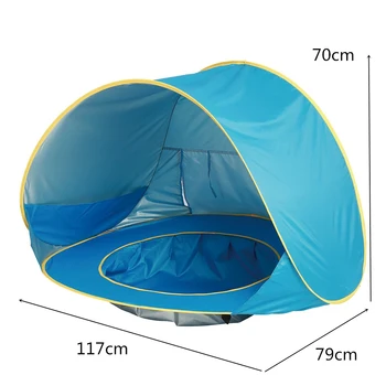 Copil Plaja Cort Impermeabil în aer liber Pop-Up Tent Cort Uv-protejarea Sunshelter cu Piscină pentru Copii Camping Umbrelă de soare pe Plajă Cort Jucarii
