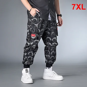 Hip Hop Streetwear Caracter de Imprimare Pantaloni Bărbați Supradimensionate Pantaloni de Trening de sex Masculin Pantaloni Jogger Plus Szie 6XL 7XL HX414