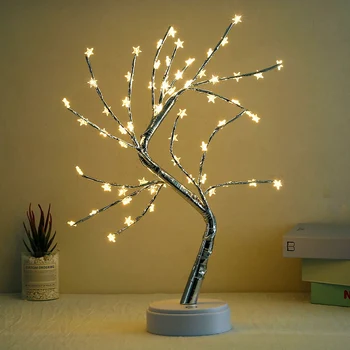 LED-uri de Masă Copac Bonsai Lumina Atingeți Comutatorul DIY Lumină Artificială Copac Lampa Decor pentru Cadouri Decor Acasă Baterie/USB Operat