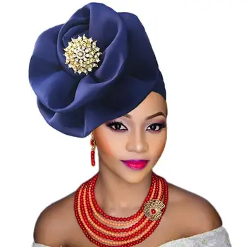 Turban africain femme pentru femei africane cap împachetări mare de flori capac pentru nunta