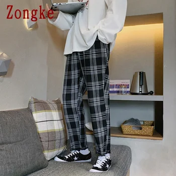Zongke Glezna-Lungime Pantaloni Carouri Barbati Haine de Jogging Barbati Pantaloni Japoneze Streetwear Pantaloni Barbati de Moda Hip Hop 5XL 2021