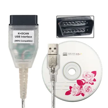 Pentru BMW 20Pin OBD2 Cablu de Extensie Pentru BMW INPA K-DCAN Cabluri Diagnosticare Conectori Pentru BMW INPA K D POATE Comuta USB Cip FT232RL