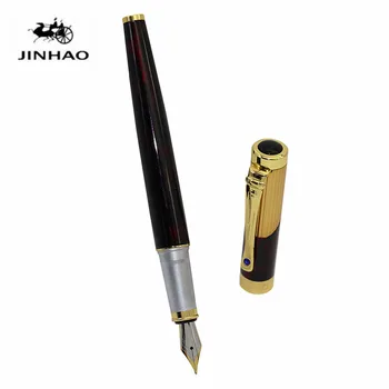 Jinhao9009 Stilou 0,5 mm Iridium Stilou de Lux cu Diamant Roșu-Închis Și Auriu Pentru Elev de Birou Instrumente de Scris de Vin Rosu Si Negru
