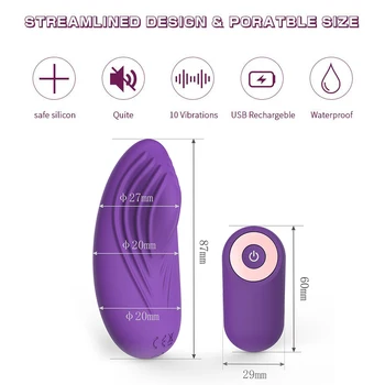 Invizibil Chilotei Vibrator Wireless Vibrator pentru Femei Jucării Pentru Adulți USB Reîncărcabilă Vibrator Stimulator Clitoris Vibratoare Portabile