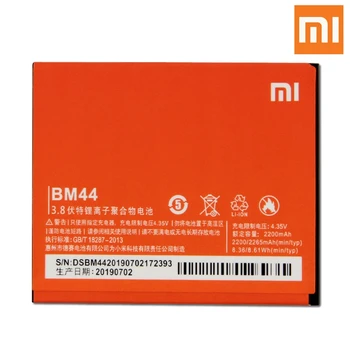 Xiao Mi schimb Originale Bateria Telefonului BM44 Pentru XiaoMi RedMi 2 2A Roșu Mi 1S BM44 Autentic Baterie Reîncărcabilă 2265mAh