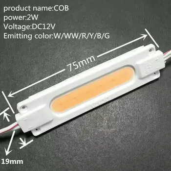 LED COB Module Ulter luminozitate 2W DC12V COB lumina Publicitate lampă cu Led-uri Impermeabil Semn Iluminare Alb/alb cald