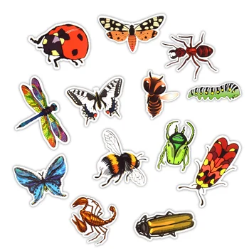 50 BUC Natura Insecte Sticker Fluture Ant Gărgăriță Album cu Autocolante DIY Album Biciclete de Depozitare Firdge Masini de Telefon Laptop