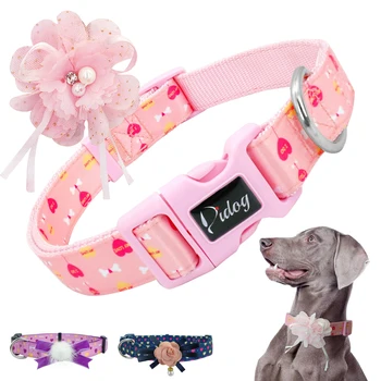 Moda Guler pentru animale de Companie de Nailon Reglabil guler de Câine Pentru întreprinderile Mici Mijlocii Mari Câini Chihuahua Cu Papion Drăguț S M L