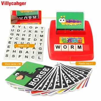 Copii Alfabet Joc De Puzzle Carte De Litere Ale Alfabetului Englez Jucării De Învățare De Vocabular Cuvânt Joc Meci De Imagine Jucarii Educative