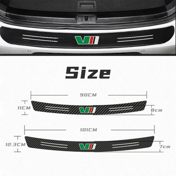 Auto Styling VII VRS logo-ul din Fibra de Carbon Portbagaj Spate Garda Bara Placa Protector Autocolant Pentru SKODA octavia 1 2 3 a5 7 RS dotari