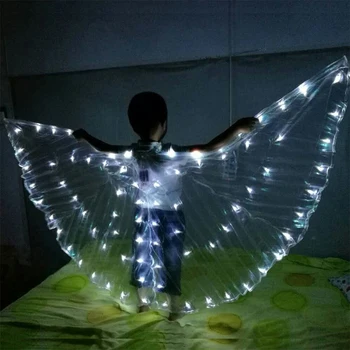 Costum Adult de sex Feminin de Lumină LED Aripi Cape Mantie Stralucitoare Fusta Fluture de Dans pentru Copii de Performanță Costum