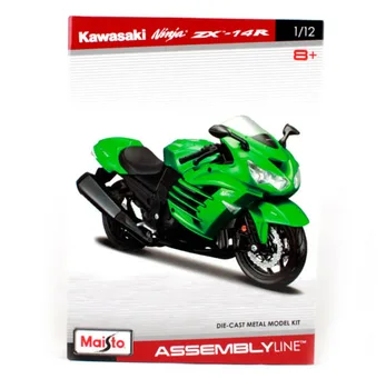 Maisto 1:12 Kawasaki Ninja ZX 14R Verde de Asamblare DIY MOTOCICLETA Model Pentru Băiat Jucarii Cadou TRANSPORT GRATUIT